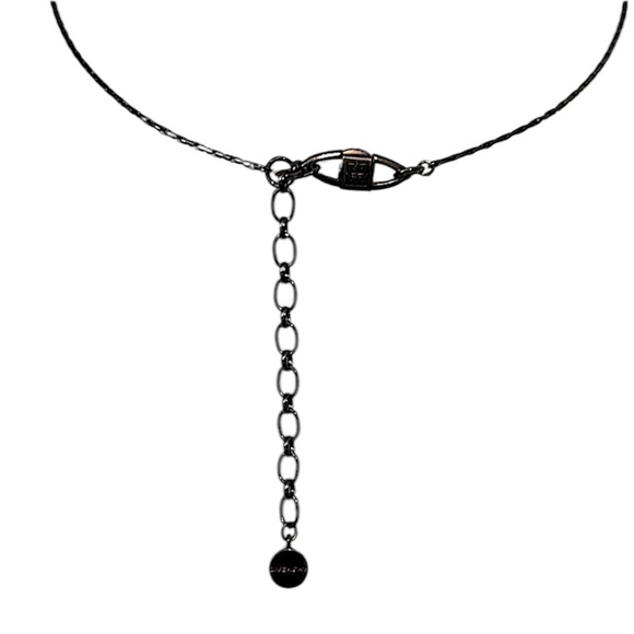 GIVENCHY Blue Crystal Iridescent AB & Lt Aqua Rhinestone Teardrop Necklace 20" - Picture 7 of 16